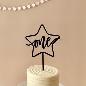Star cake topper - one